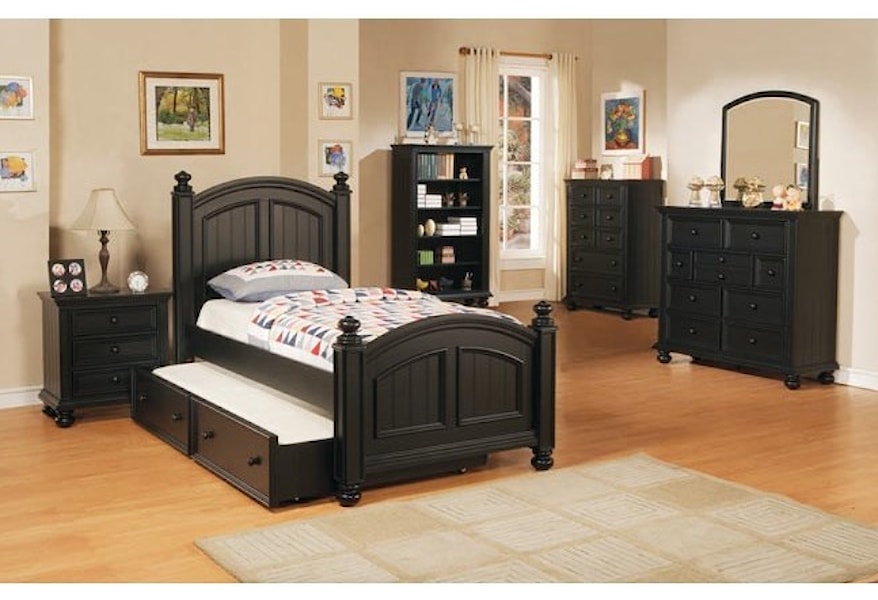 Winners Only Cape Cod Transitional Panel Twin Bed With Trundle