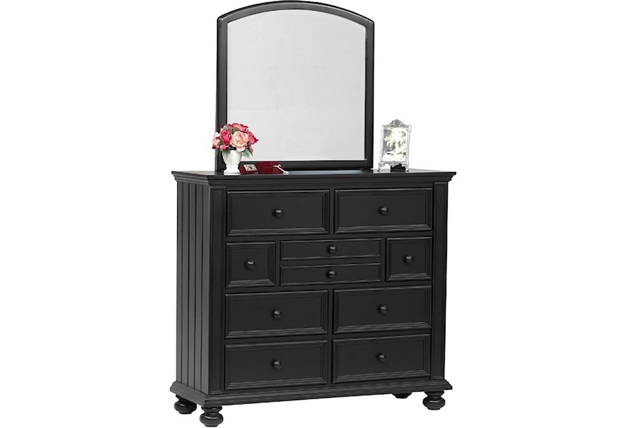 Winners Only Cape Cod Youth Tall 9 Drawer Dresser And Mirror