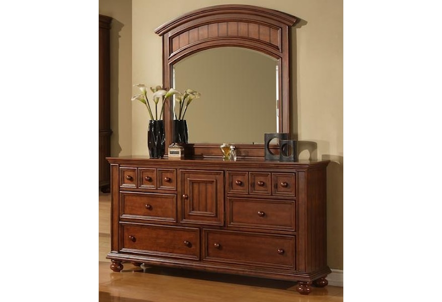 Winners Only Cape Cod 6 Drawer Dresser And Landscape Mirror