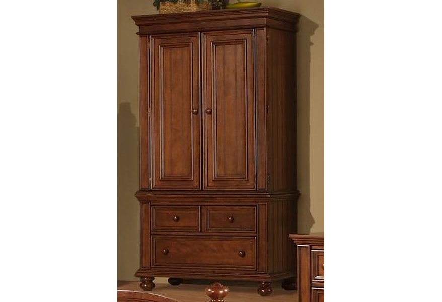 Winners Only Cape Cod Bg1008abn Two Door Armoire With Three Drawers Dunk Bright Furniture Armoires