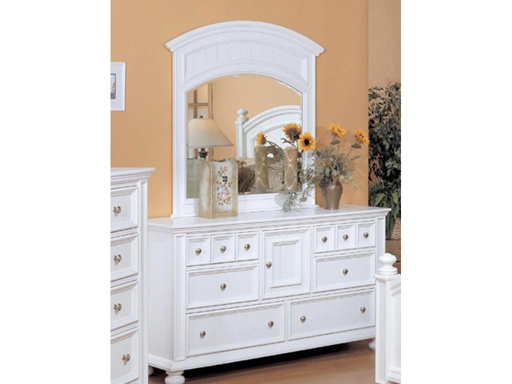 Winners Only Cape Cod Six Drawer Dresser and Mirror Combo