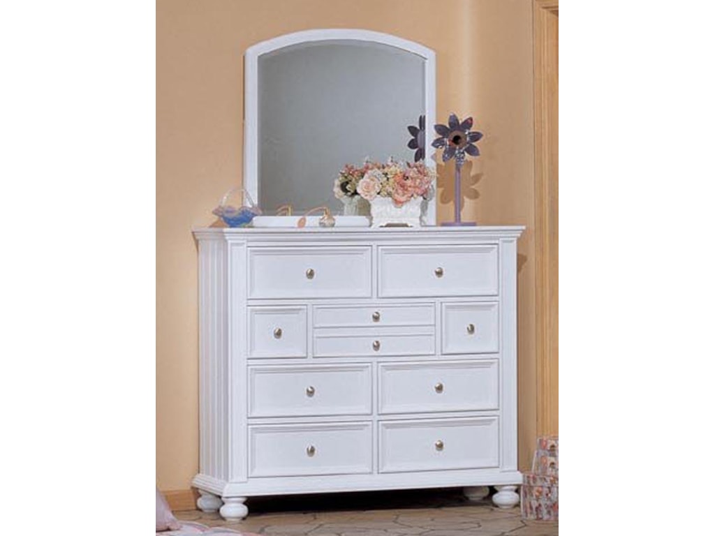 Winners Only Cape Cod Youth Tall Dresser and Mirror Combo