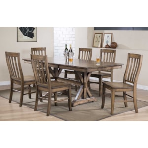Winners Only Carmel Dc33878r 60 Rectangular Table With 18 Butterfly Leaf Dunk Bright Furniture Dining Tables