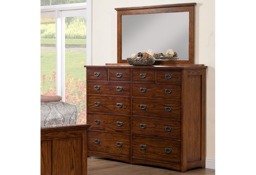 Winners Only Colorado 12 Drawer Dresser And Mirror Set Fashion