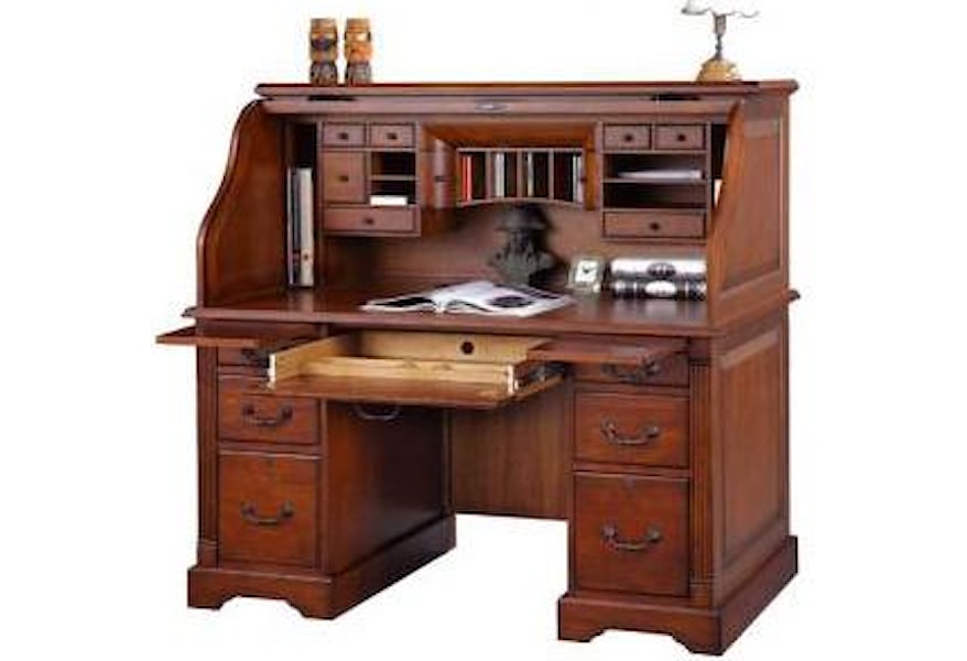 Winners Only Country Cherry 57 Roll Top Desk Lindy S Furniture