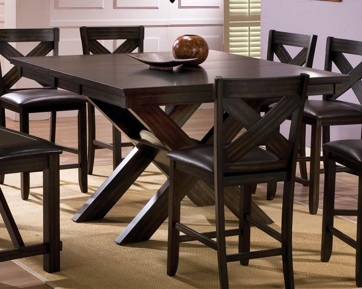 Winners Only Edgewater X Base Counter Height With 12 Leaf Lindy S Furniture Company Pub Tables