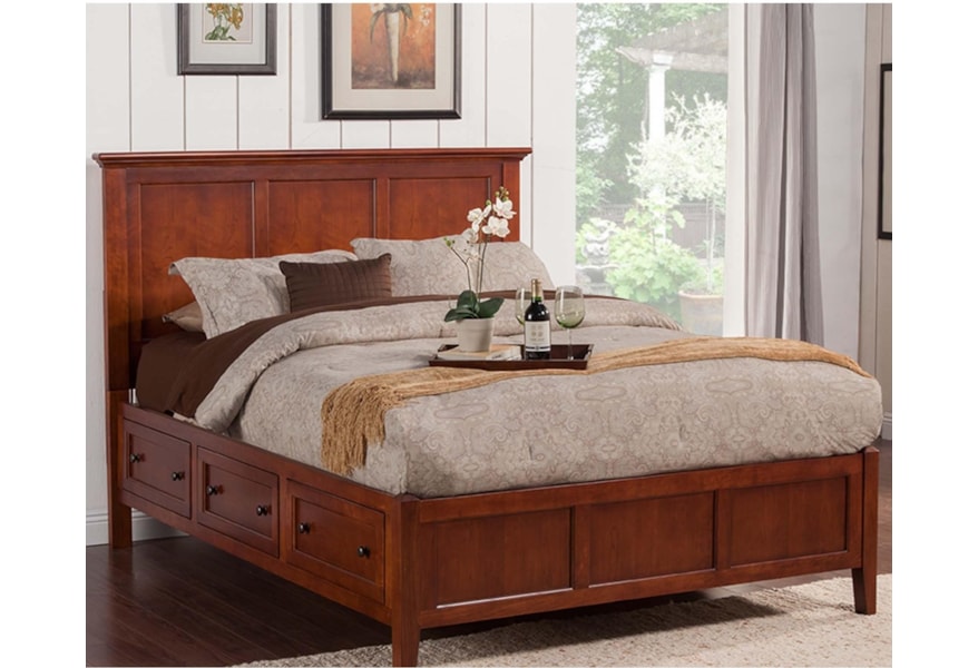 Winners Only Flagstaff Bfc1002ks 6 Drawer King Storage Bed Dunk Bright Furniture Platform Beds Low Profile Beds
