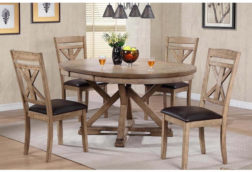Winners Only Grandview Round Table With Butterfly Leaf Mueller