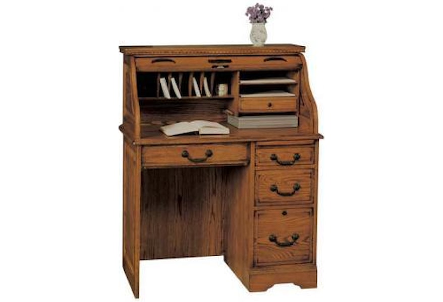 Winners Only Heritage Oak Roll Top Desk Lindy S Furniture