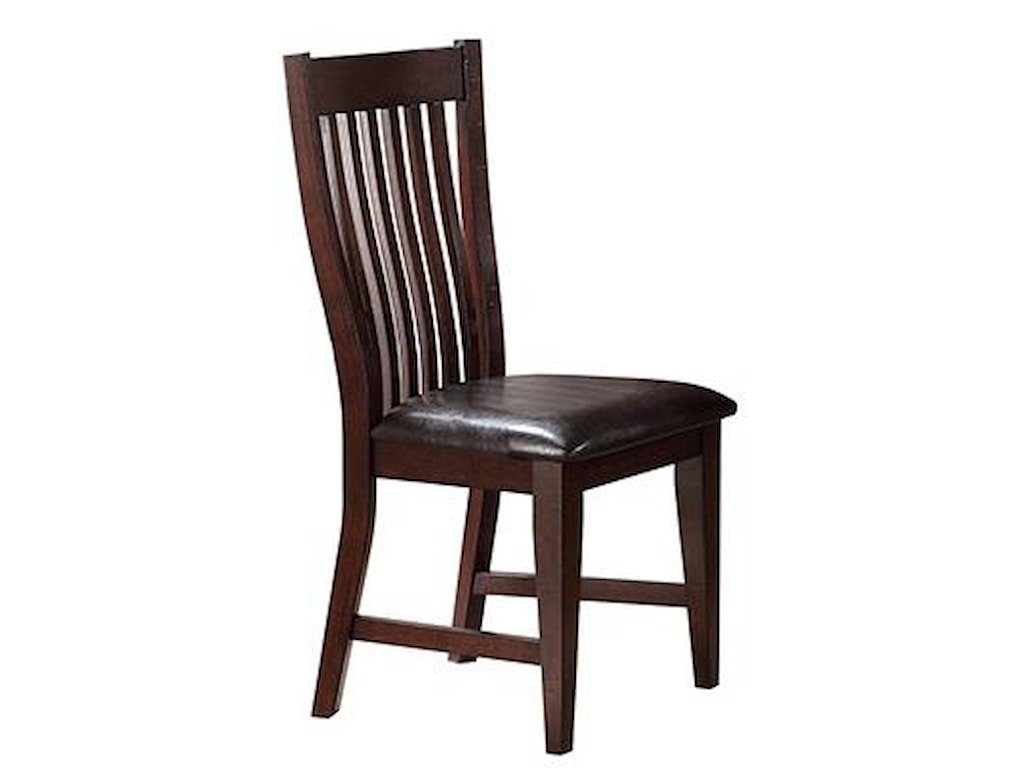 Winners Only Java Dining Side Chair With Slat Back And Dark Winners Only Java Dining Side Chair With Slat Back And Dark Upholstered Seat