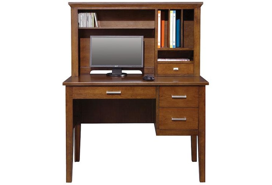 Winners Only Koncept 42 Single Pedestal Desk And Hutch Dunk