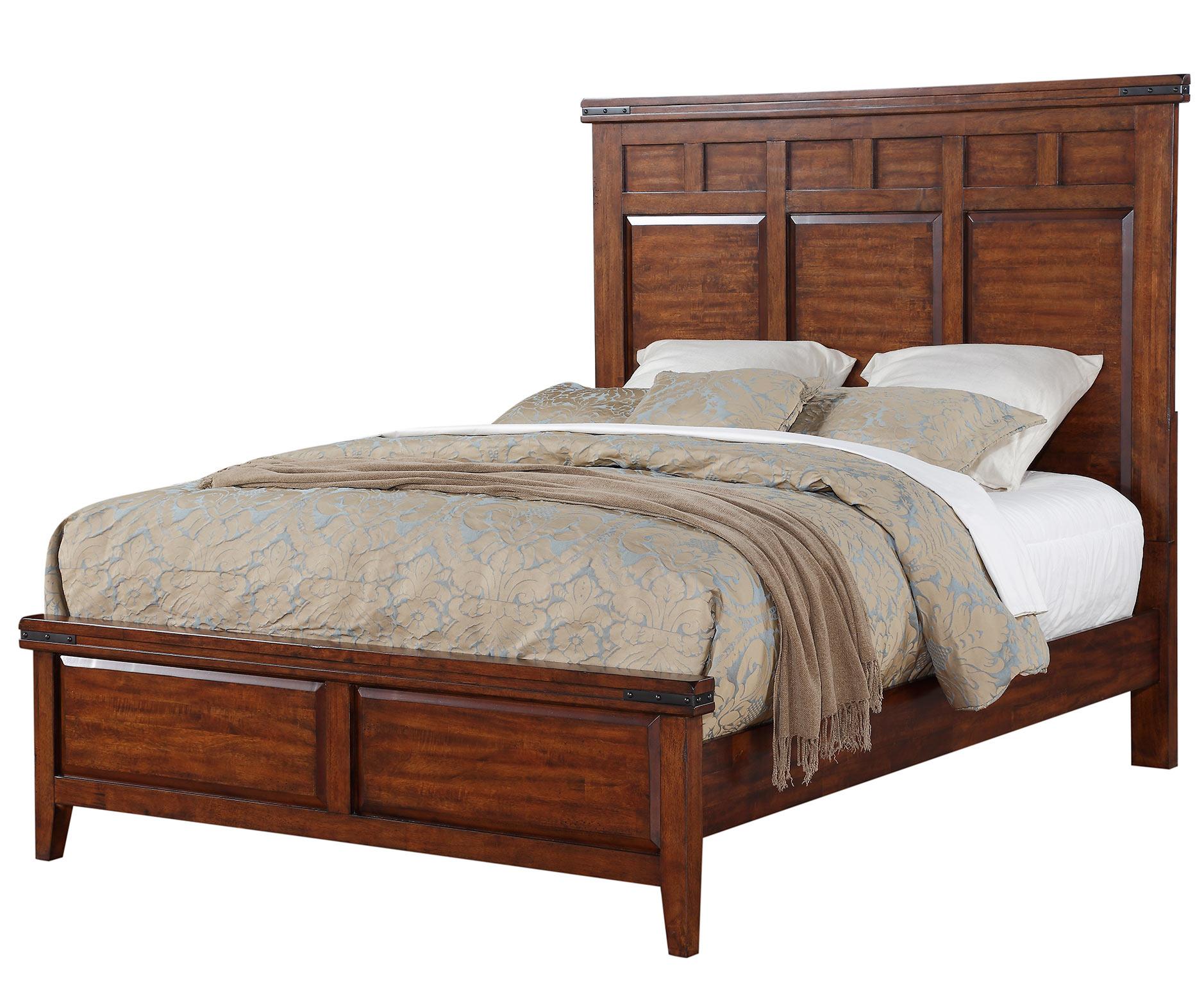 Winners Only Mango King Panel Bed With Metalwork Corner Brackets Lindy S Furniture Company Panel Beds