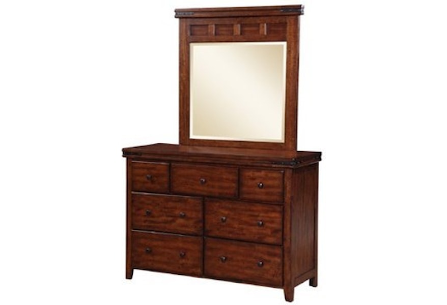 Winners Only Mango Transitional Youth Dresser And Mirror Set With
