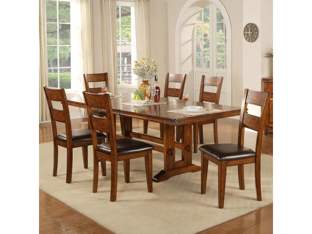 Mango 7 Piece Trestle Table And Side Chair Set By Winners Only At Crowley Furniture Mattress