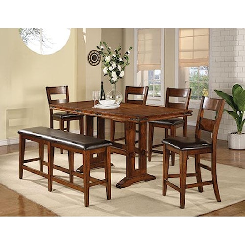 Winners Only Mango 6 Piece Trestle Table, Bench and Chair Set ... Winners Only Mango 6 Piece Trestle Table, Bench and Chair Set ...