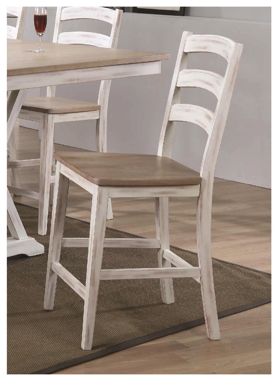 Winners Only Prescott 24 H Arched Ladder Back Barstool Reeds