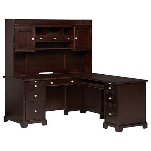 Winners Only Preston Transitional L Shaped Desk And Hutch Dunk