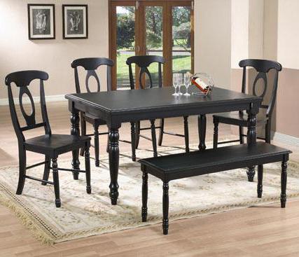 Winners Only Quails Run 6 Piece Leg Table Napoleon Side Chair And