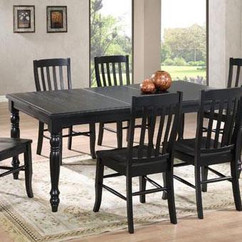 Winners Only Quails Run 7 Piece Turned Leg Table And Rake Back Chair Set Mueller Furniture Dining 7 Or More Piece Sets