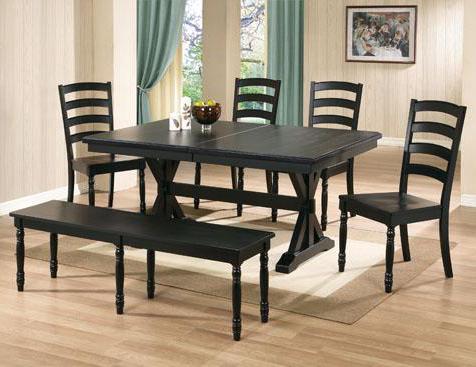 Winners Only Quails Run 6 Piece 84 Dining Table Ladderback Chair