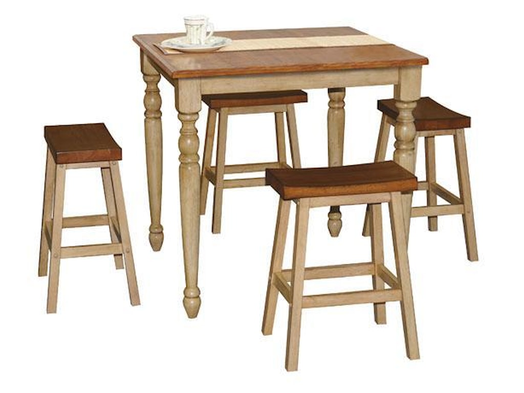 Winners Only Quails Run5 Piece Tall Table and Barstool Set