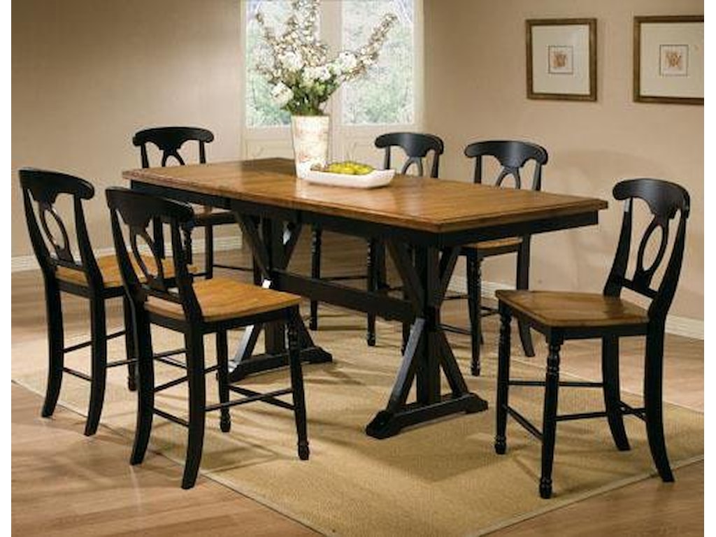 Winners Only Quails Run7 Piece Tall Table with Barstools