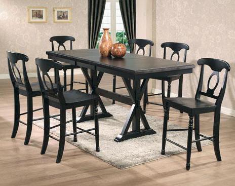 Winners Only Quails Run 7 Piece Tall Table With Napoleon Barstools