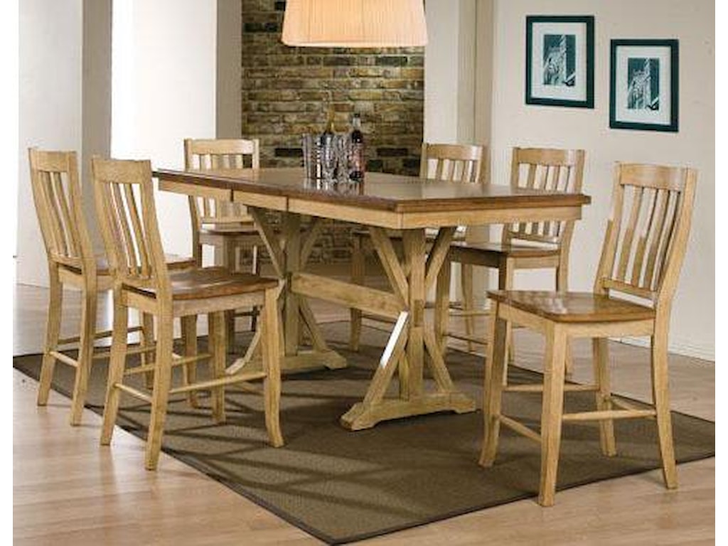 Winners Only Quails Run7 Piece Tall Table and Barstool Set