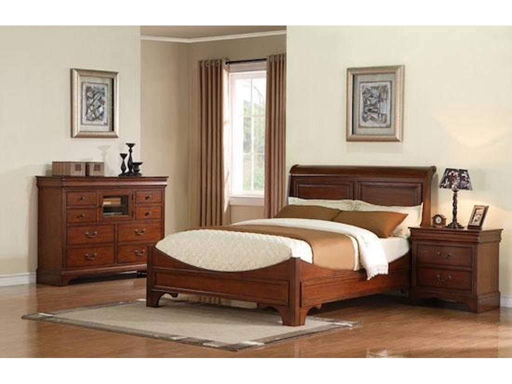 Winners Only LorenzoKing Sleigh Bed