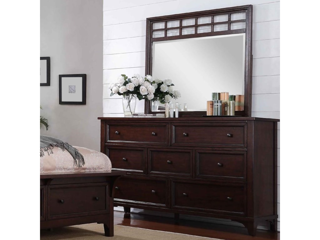 Winners Only Retreat 7 Drawer Dresser And Mirror Set Mueller