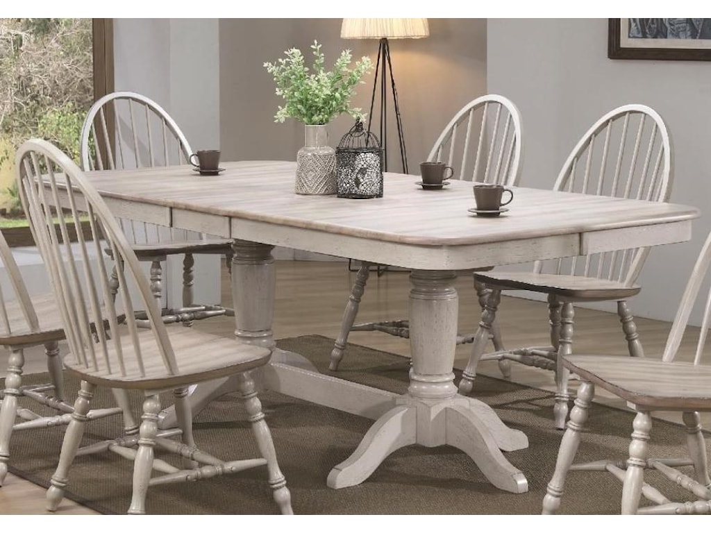 Winners Only Ridgewood Farmhouse Trestle Table With Butterfly Leaves Conlins Furniture Dining Tables