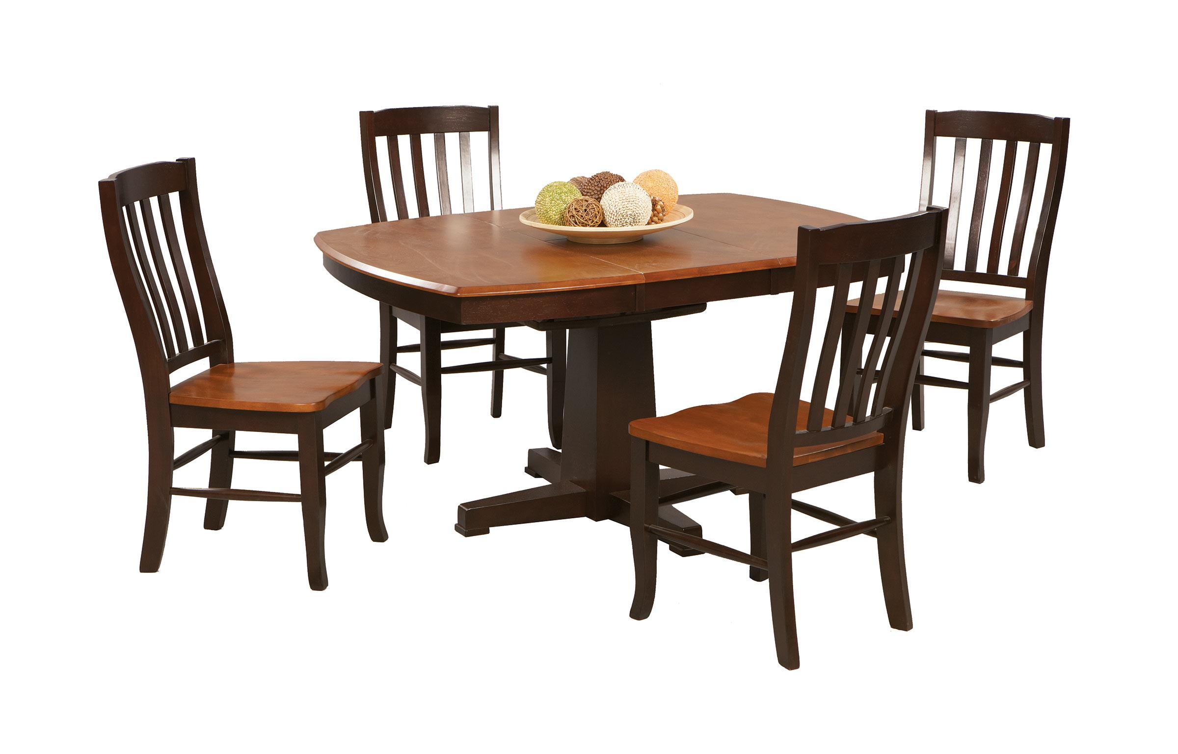 Winners Only Santa Fe Chestnut Espresso Single Pedestal Dining