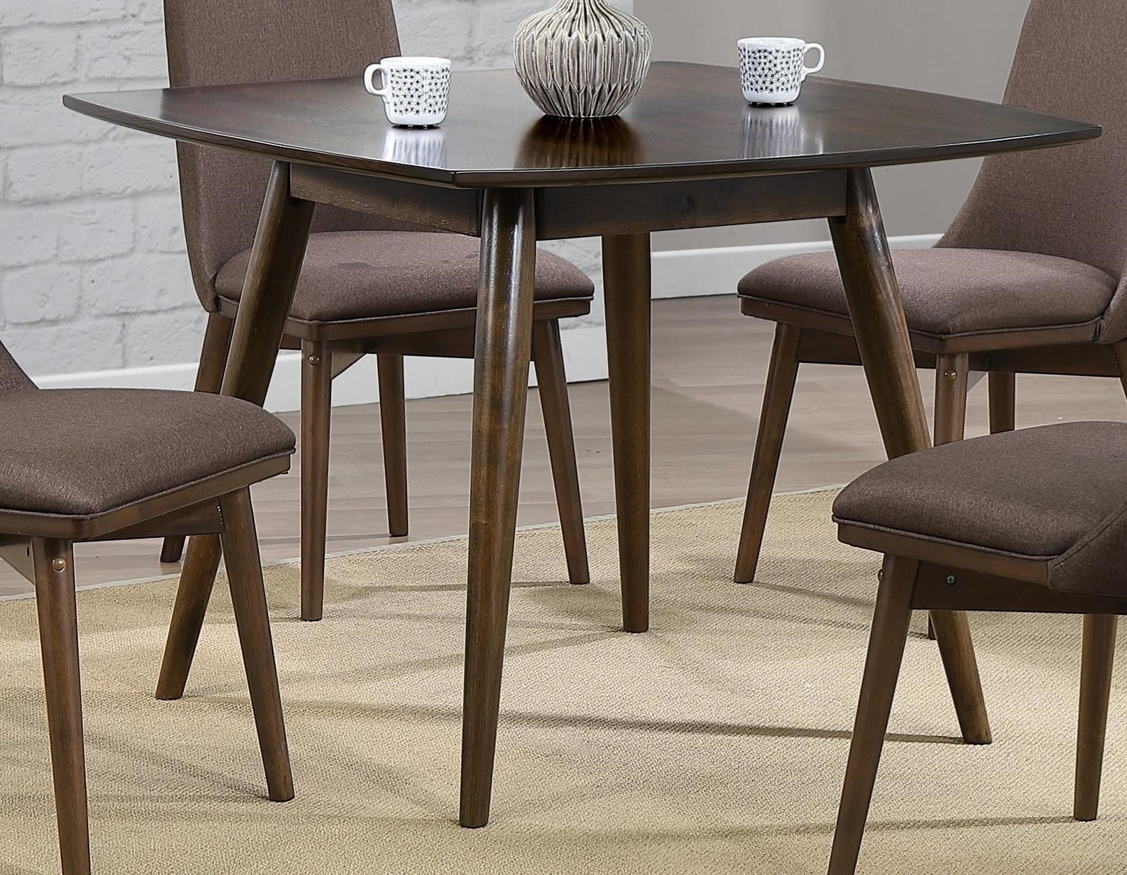 Winners Only Santana Ds54040 Mid Century Modern Square Dining Table With Splayed Legs Gill Brothers Furniture Kitchen Tables