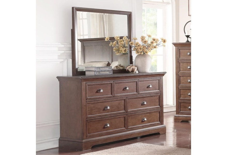 Winners Only Tamarack 7 Drawer Dresser And Mirror Set Steger S