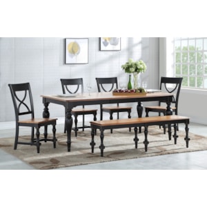 Winners Only Torrance Casual Dining Table And Chair Set With Bench