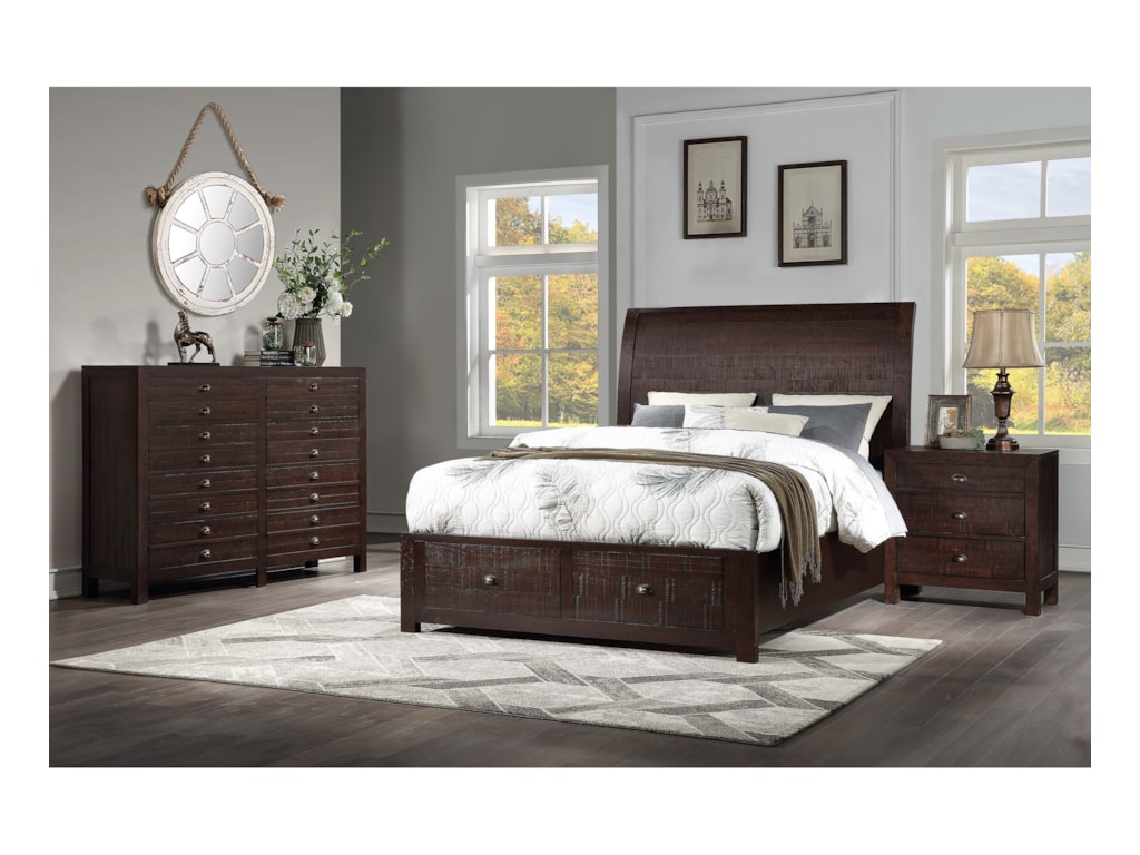 Winners Only UnionCalifornia King Storage Sleigh Bed