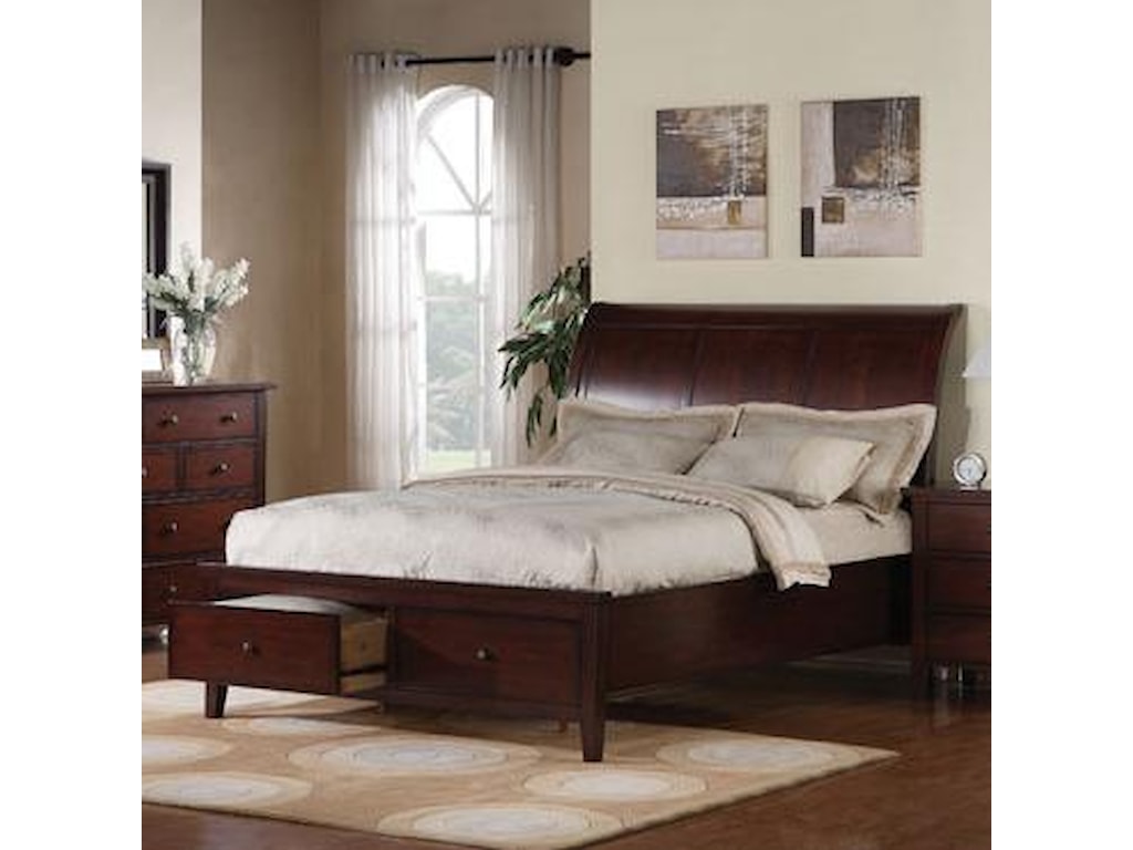 Clic Cherry King 2 Drawer Storage Bed Rotmans Platform Beds Winners Only Clic Cherryking 2 Drawer Storage Bed