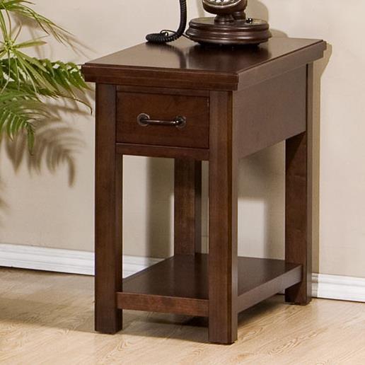 Winners Only Willow Creek Aw201e 1 Drawer Chairside Table Dunk Bright Furniture End Tables