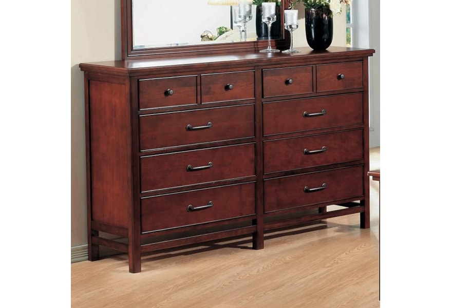 Winners Only Willow Creek 8 Drawer Dresser With Block Feet