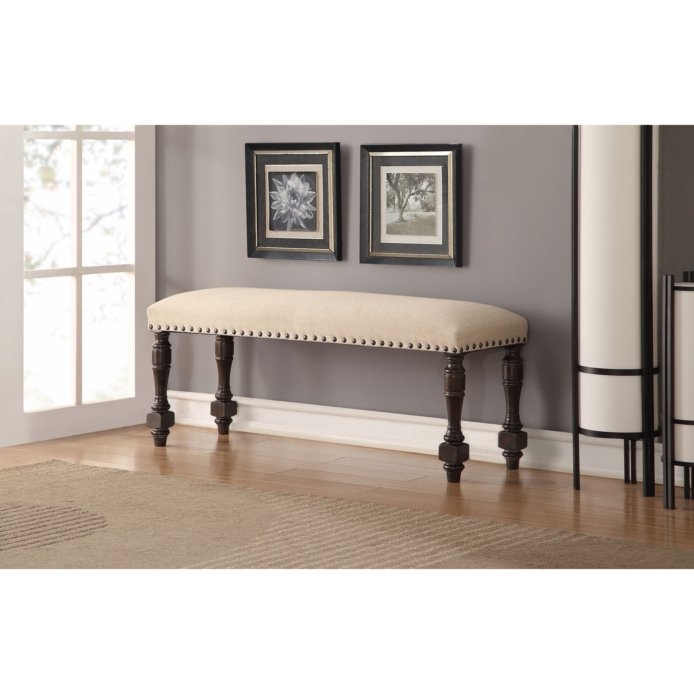 Winners Only Xcalibur Upholstered Dining Bench With Nailhead Trim
