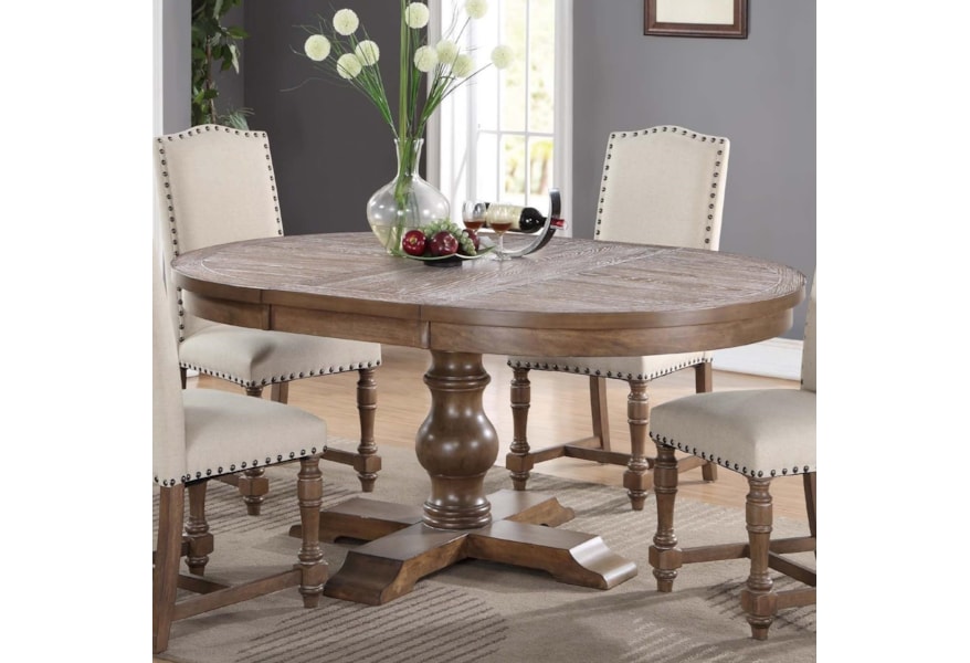 Winners Only Xcalibur Round Pedestal Table With 18 Leaf Lindy S