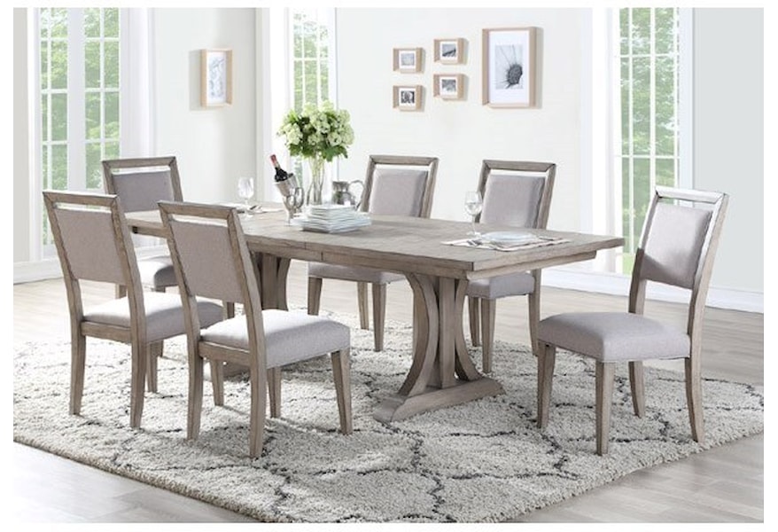 Vega Transitional 7 Pc Dining Set Rotmans Or More Vega Transitional 7 Pc Dining Set
