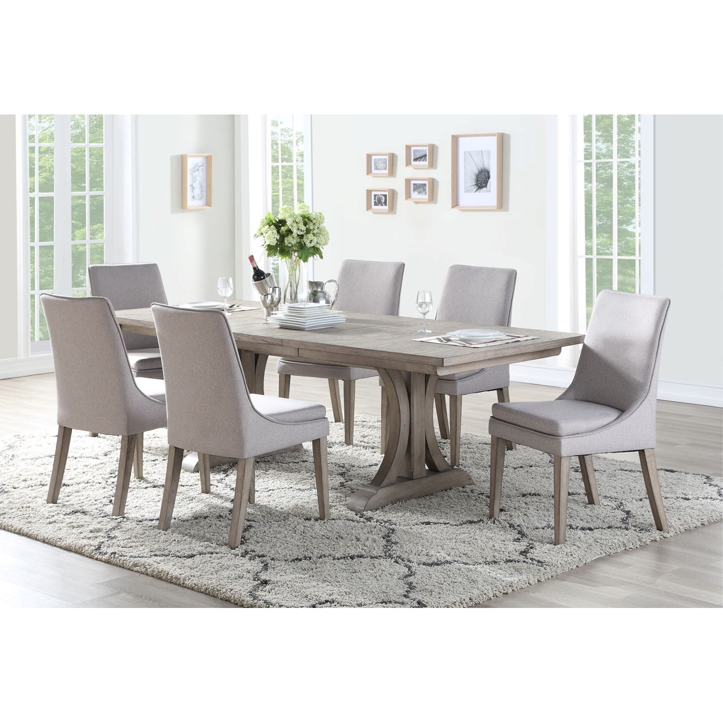 Winners Only Xena Transitional 7 Pc Dining Set Steger S