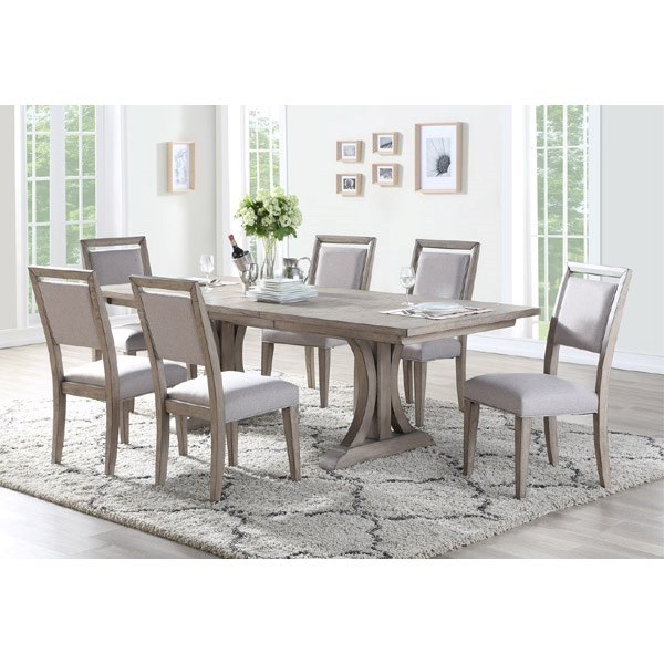 Winners Only Xena Transitional Trestle Table With 20 Leaf Lindy S Furniture Company Dining Tables