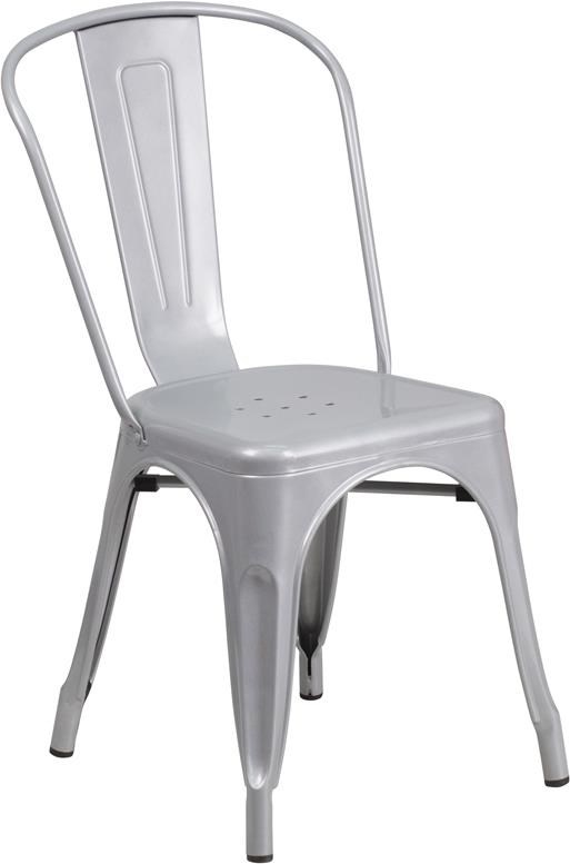 Winslow Home Metal Indoor Outdoor Chairs Win 0645 Silver Metal Indoor Outdoor Stackable Chair Sam Levitz Outlet Dining Side Chairs