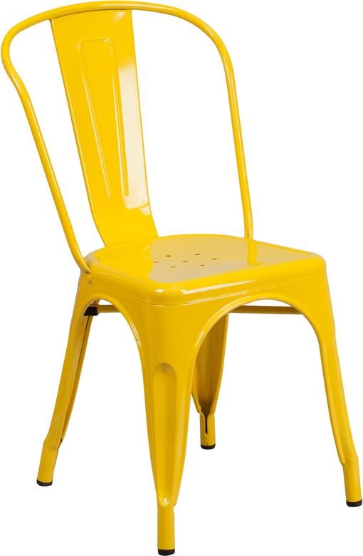 Winslow Home Metal Indoor Outdoor Chairs Win 0649 Yellow Metal Indoor Outdoor Stackable Chair Sam Levitz Furniture Dining Side Chairs