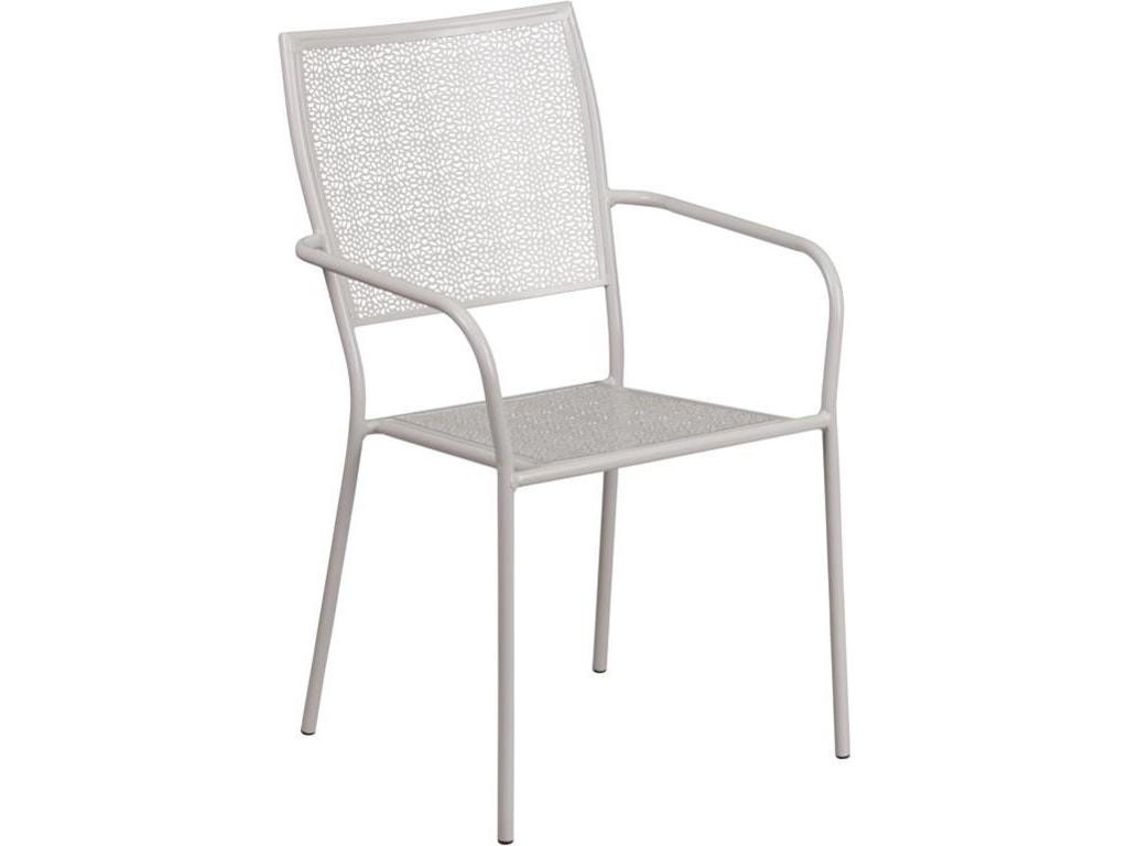 Winslow Home Metal Indoor Outdoor Chairs Win 1613 Light Gray Metal Indoor Outdoor Chairs