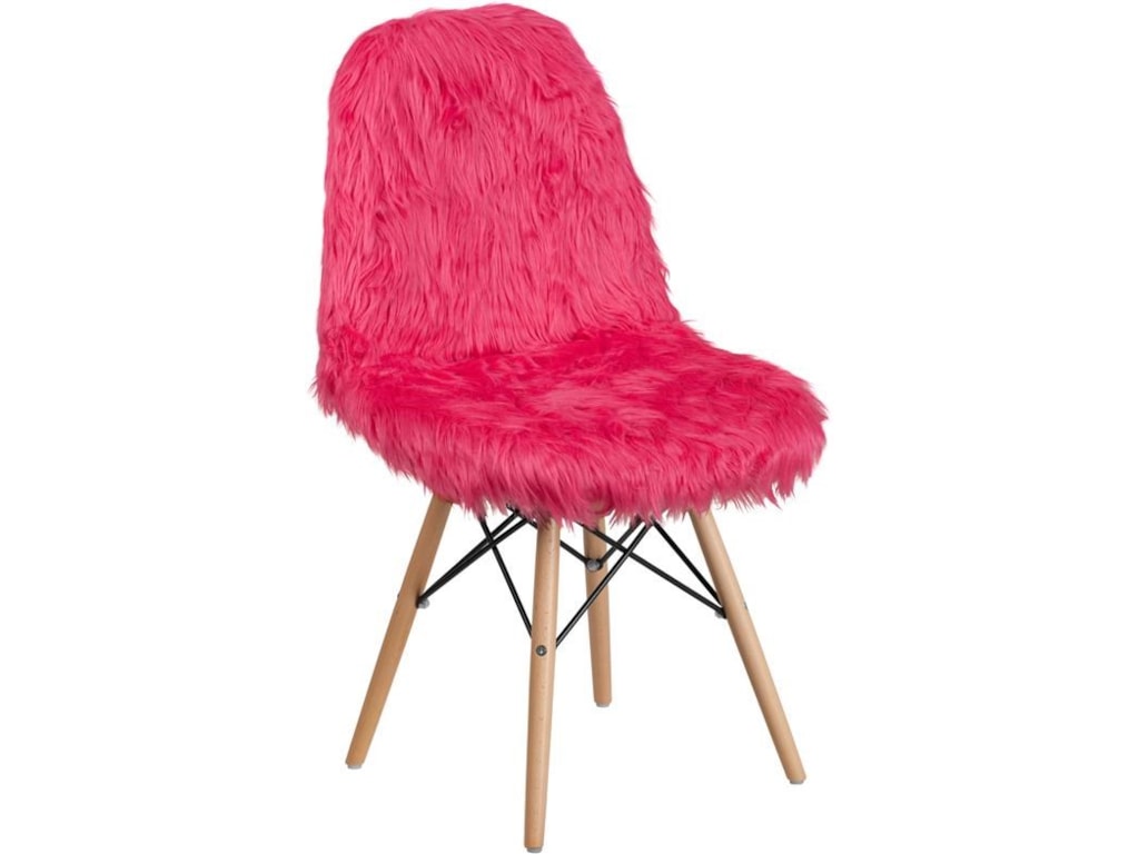 Winslow Home Gy Dog Win 1485 Hot Pink Faux Fur Accent Chair Hot Pink Faux Fur Accent Chair