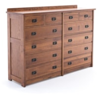 Witmer Furniture American Mission 1393964 12-Drawer Dresser | Dunk & Bright Furniture | Dresser Witmer Furniture American Mission 1393964 12-Drawer Dresser | Dunk & Bright Furniture | Dresser