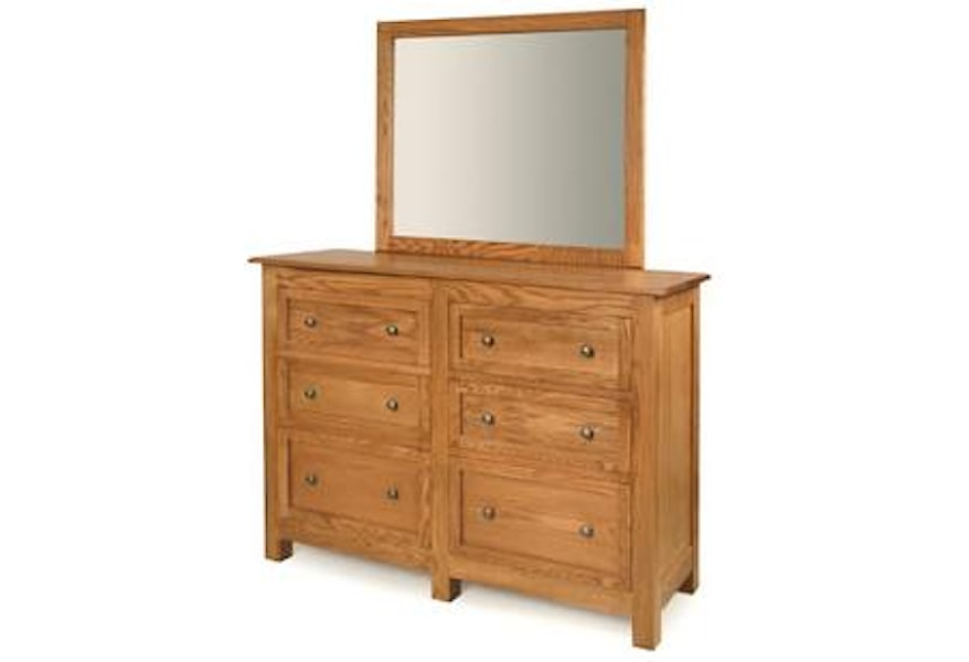 Witmer Furniture Taylor J 6 Drawer Dresser And Mirror Combo Dunk